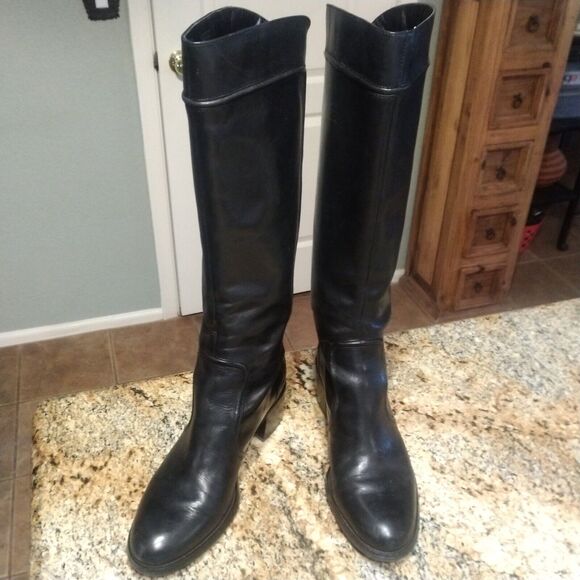 Franco Sarto Medium Leather Tall Zipper Boot Womens sz 7 M style 23487001 - Picture 2 of 12